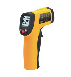 مقياس حرارة تحت الحمراء المحمول غير اللاتلامس -50 °C إلى 550 °C المزود