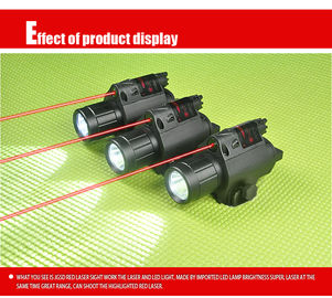سرعة الليزر مصباح كاشف LED أحمر مزيج مع وجهة نظر بندقية Quick Rail Mount المزود