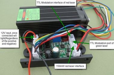 532nm 200mW AC/DC 12V فولت مدخل لجهاز الليزر الصناعي الصف الأخضر المزود